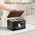 MROUEN Tampon Holder for Bathroom,Black Feminine Product Organizer,Girl Stuff Box for Bathroom,Pad and Tampon Organizer