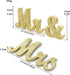 Wooden Mr and Mrs Sign - Rustic Wedding Signs for Table Decoration, Photo Props for Anniversary and Engagement