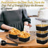 selizo 60 Pack 5oz Mini Disposable Cake Pans with Lids, Aluminum Foil Square Baking Cups, Black