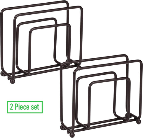 Mind Reader Wire Napkin Holder, Multi-Unit Free-Standing Tissue Storage for Dining Area, Pack of 2, Stainless Steel