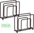 Mind Reader Wire Napkin Holder, Multi-Unit Free-Standing Tissue Storage for Dining Area, Pack of 2, Stainless Steel
