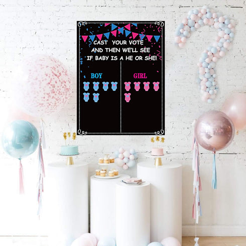 MISS FANTASY Gender Reveal Decorations, 54 Voting Gender Reveal Games, Party Supplies for Gender Reveal Voting Use
