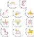 Zonon 51 Pcs Unicorn Hanging Swirl Decorations for Girls Birthday Party Supplies, Rainbow Decor