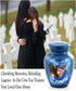American Glory Keepsake Urn - Mini Urn for Ashes with American Flag and Eagle Design, Includes Premium Case & Velvet Bag