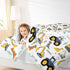 Set Set Kids Excavator Comforter Full, Cartoon Equipment Trucks Bedding for Boys Girls Children, Dinosaur Duvet Insert