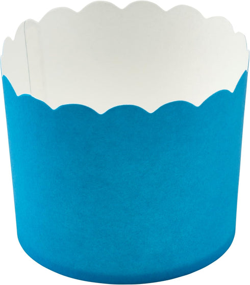 DecoPac Blue Scalloped Baking Cups, 50 Count, Perfect for Delicious Cupcakes, Oven Safe Cases