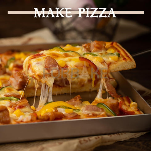 FORBAKE Non-Stick 11" Square Baking Sheet, Golden Aluminum Alloy Oven Pan for Cookies & More