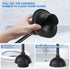 Toilet Plunger and Brush Set, Heavy Duty Silicone Toilet Brush with Ventilated Holder for Bathroom Cleaning