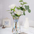 8 inch Iridescent Glass Flower Vases for Centerpiece Table Decor, Modern Boho Style Vase for Wedding Housewarming Gift