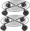 KEILEOHO 2 Pack 10.6 Inches Metal Plant Caddy with Wheels, Heavy Duty