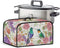 TODIYADDU Hummingbird Floral Slow Cooker Cover, Trendy Dust Cover with Storage Pocket for Kitchen Appliances