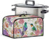 TODIYADDU Hummingbird Floral Slow Cooker Cover, Trendy Dust Cover with Storage Pocket for Kitchen Appliances