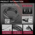 30ft Extra Length 18/2 Replacement Vacuum Cleaner Power Cord for All Upright Vacuums, Shark, Eureka, Sanitaire,