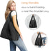 BeeGreen 12 Pack Black Reusable Grocery Bags Shopping Bags for Groceries Heavy Duty - Foldable Polyester Grocery Totes