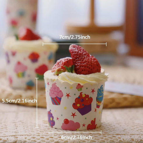 Quality Cupcake Baking Cups, 100pcs Disposable Cake Muffin Cups for Home Party