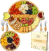 Charcuterie Boards Gift Set: Bamboo Cheese Board Set - Unique Gifts for Mom, Housewarming, Wedding, Bridal Shower