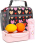 FlowFly Kids Lunch Box, Insulated Soft Bag Mini Cooler Thermal Meal Tote Kit for Girls, Boys, Heart