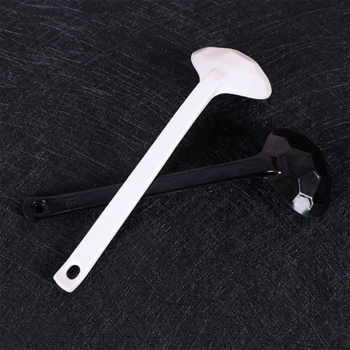 Hemoton 5pcs Melamine Soup Ladle, Long Handle Asian Soup Spoon for Cooking Gravy