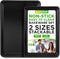 NutriChef Non-Stick Baking Sheet Pan Set, 2-Piece Premium Large & Medium Size Baking Trays, Stackable & Durable, Black