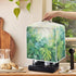 Coffee Maker Dustproof Cover - Protective Stain Resistant Cover with Top Handle for Kitchen Decor, Green Monstera Leaf