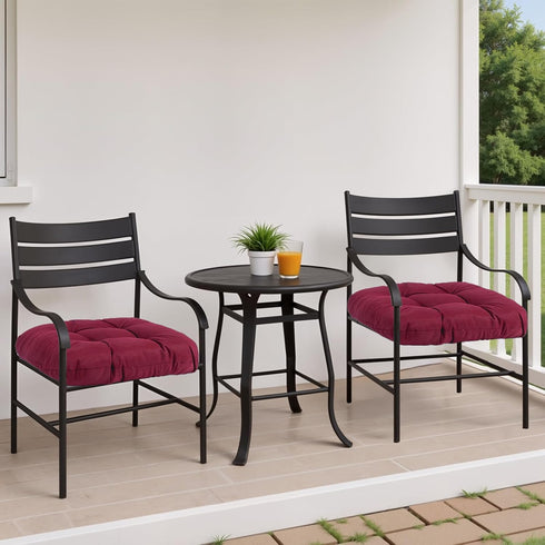 MTMR Set 2, 19X19 Outdoor Chair Cushions of Water-Repellent Patio Chair Cushions with High Elasticity PP Cotton, No