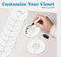 Set of 30 Blank White Closet Dividers for Hanging Clothes – Clothing Rack Dividers for Organization