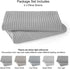 PHF 100% Cotton Waffle Weave Lumbar Pillow Cover, 12" x 20", 2 Pack, Light Grey