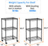 3 Pantry12D 18W 30.7H Golpart Small Tier Shelves Storage Wire Shelving Unit Metal Shelf Adjustable Organizers Storage