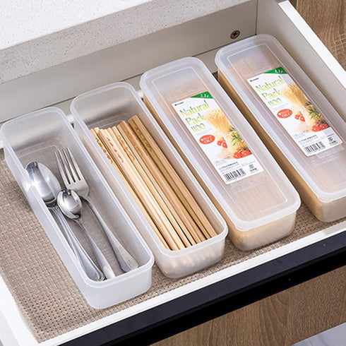 2Pcs Pasta Storage Container, Kitchen Spaghetti Food Storage Box with Lid for Noodles, Pasta, Eggs, Fruits Snacks
