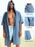 PISIQI Surf Poncho Changing Robe with Hood Absorbent Quick Dry Microfiber Wetsuit Changing Towel for Beach Surfing Men