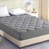 SLEEP ZONE King Mattress Pad, Cooling Breathable Fluffy Soft Protector, Stretches up to 21 Inch Deep, Grey