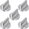Techecook Upgraded Gas Stove Knobs Replacement for Whirlpool Gas Range, 5PACKS W10766544 W10430807