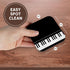 3dRose Black Piano Edge - Baby Grand Keyboard Music Design for Pianist Gifts - Soft Coasters, Set of 8