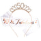 CIEHER 50 & Fabulous Sash and Tiara Set, Gifts for Women, Decorations for Turning 50 Birthday Party Supplies Favors