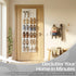 Closet 24 3 Flexzion Over the Door Shoe Organizer - Hanging Shoe Rack for with Clear Pockets and Steel Hooks, Back