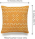 Hofdeco African Mudcloth Pillow Cover ONLY, Mustard Yellow X Stripes, 18"x18"