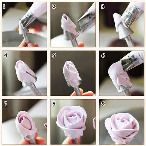 12 PCS Cake Decorating Supplies, Woohome 8 PCS Cake Flower Nail, 2 PCS Flower Lifters, 1 PCS Icing Dispensers