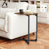NEFROM ET-X-BR1 C-Shaped End Table, Small Couch Side Table, Sofa TV Tray Table for Living Room, Bedroom, Bedside