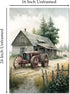 Farmhouse Canvas Wall Art, Old Tractor Pictures, Rustic Barn Prints for Country House 16x24in
