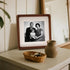 8x8 8x8 6x6 Recuerdos Picture Frame Natural Walnut Wood, Square Wooden Photo Frame with Mat for Gallery Wall Mount