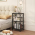 YMYNY 3 Tiers Industrial Metal Bookcase, Black Storage Organizer for Living Room, Home Office, Bedroom, 29.5 * 15.75 *