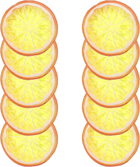 30 PCS Artificial Lemon Slices, Simulation Plastic Fake Fruit for Home Kitchen Table Party Decor