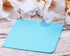 Mini Skater 3pcs 10x10x0.2CM Bar Coasters Square Silicone Coasters for Drinks Beverage Coffee Table Tea Coaster (Blue)