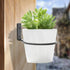 Jiozermi 2 Pack 6 inch Set Flower Pot Holder Ring, Flower Pot Holder Ring Wall Mounted Wall Mounted Metal Planter