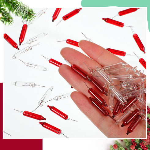 60 Count 2.5v Bulbs Mudder Christmas Lights Mini Incandescent Wire String Lights Replacement Indoor Outdoor Halloween