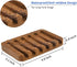 SUBEKYU Wooden Soap Dishes for Bathroom, Bar Soap Holder with Self Draining Tray, Natural Waterfall Drain Soap Saver