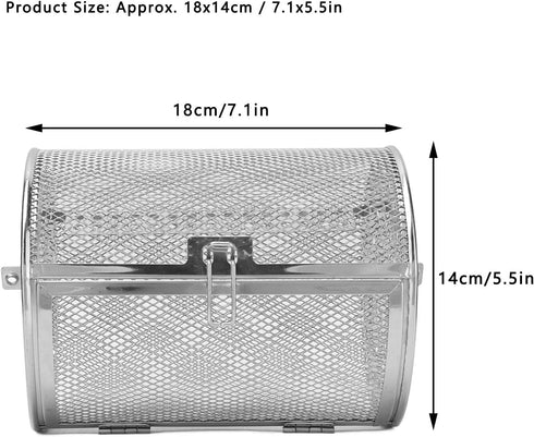 Oven Cages, 360 Degree Rotatable Stainless Steel Oven Rack, 7in Drum Oven BBQ Grill Roaster