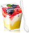TOFLEN 50 Pack 5 oz Plastic Dessert Cups with Lids for Party,