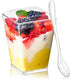 TOFLEN 50 Pack 5 oz Plastic Dessert Cups with Lids for Party,