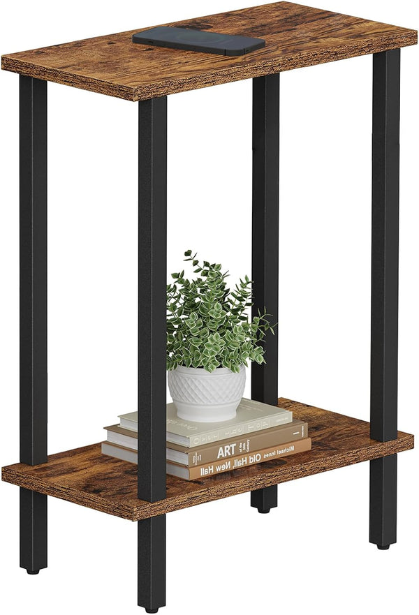 TUTOTAK Small Side Table, Narrow End Table, Skinny Sofa Table, Slim Nightstand,